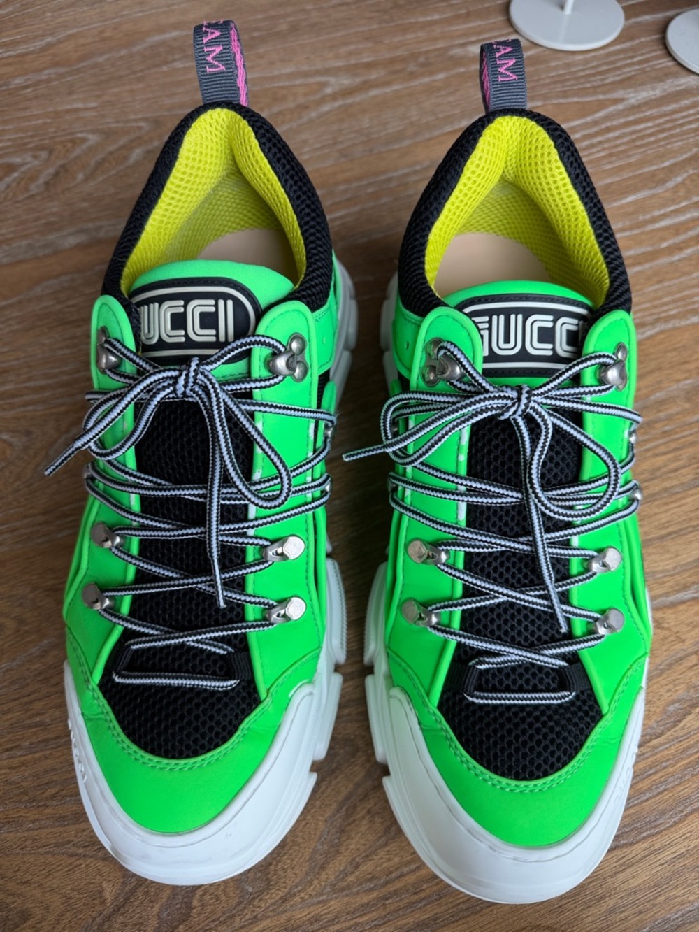 Gucci Flashtrek Neon Green Sneakers